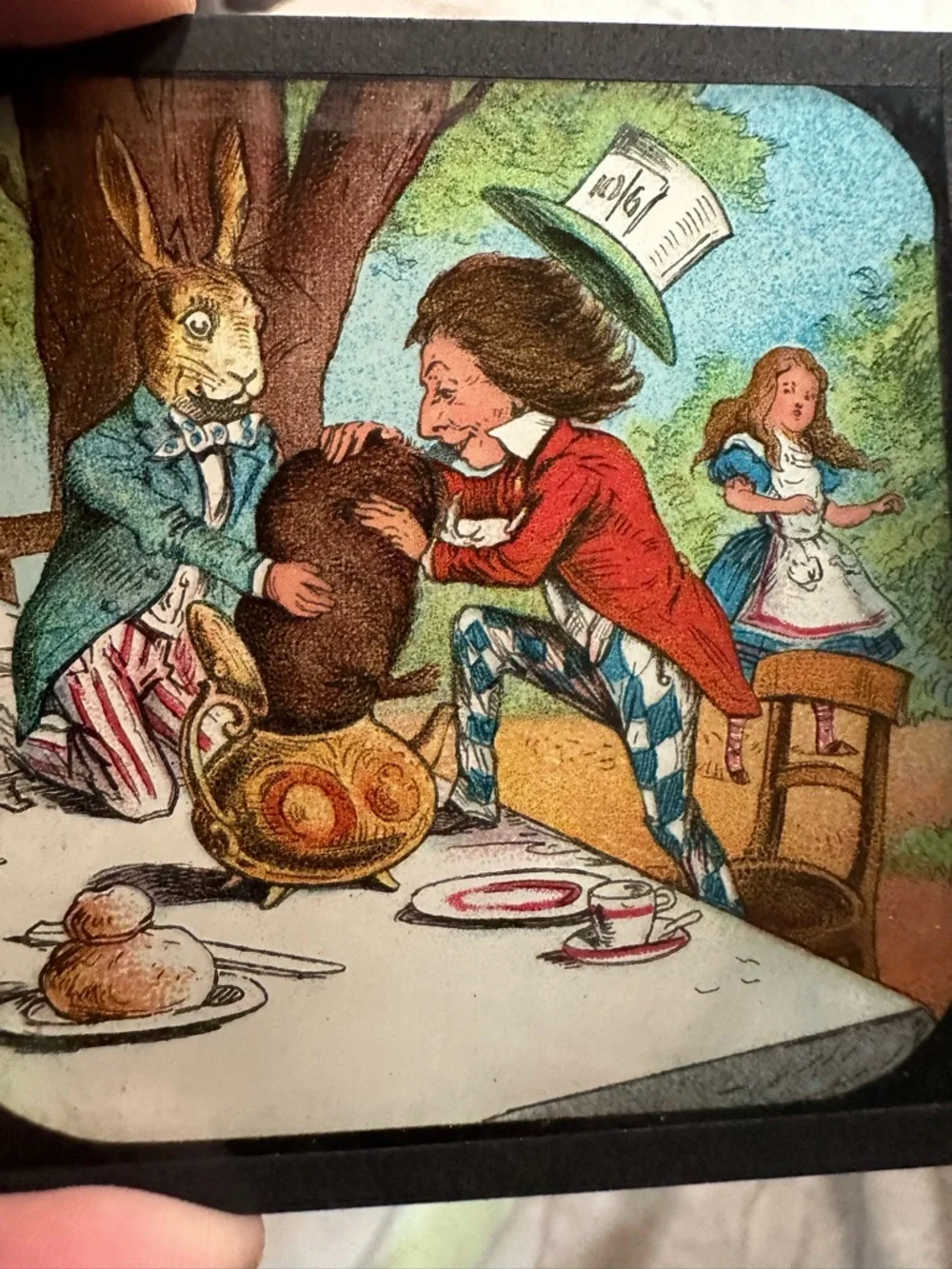 Alice in Wonderland Primus Magic Lantern Slides #777 Chapter II complete set box - Picture 13 of 16